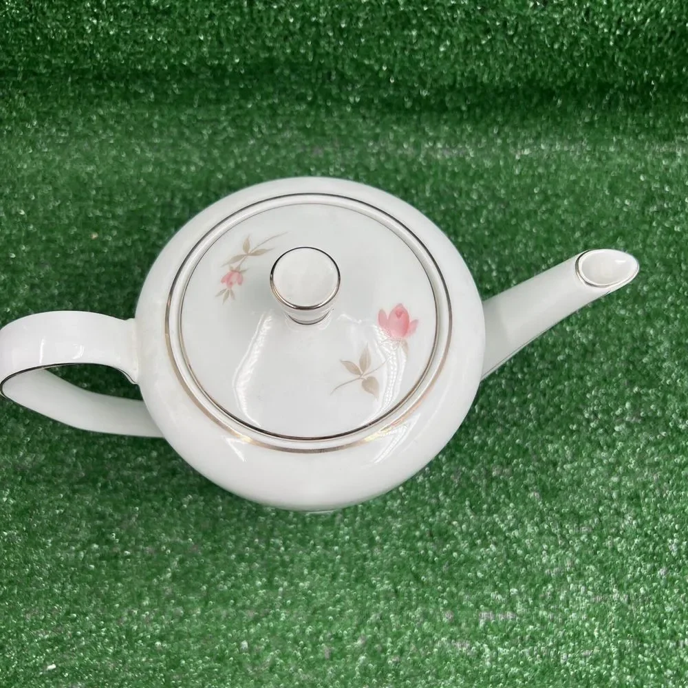 Rosenthal White Ceramic Pink‎ Floral Coffee Pitcher #348818
